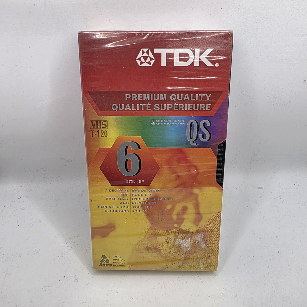 TDK VHS T-120 Blank Media - Red and Yellow